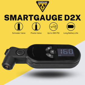 Topeak SmartGauge D2X valve head detail fitting Presta and Schrader valves securely