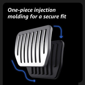 Topfit accelerator and brake detail showing non-slip ridges for control