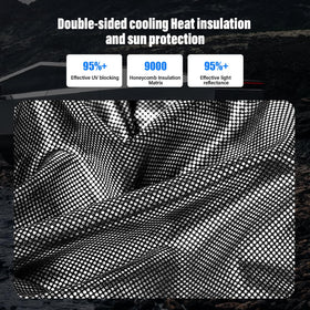 Topfit sunshade in a garage lifestyle shot showing neat installed appearance
