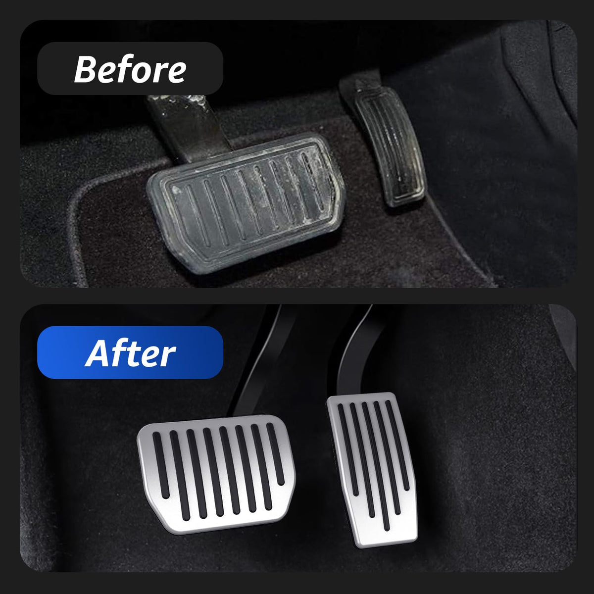 Topfit dead pedal beside foot showing scale and comfortable support