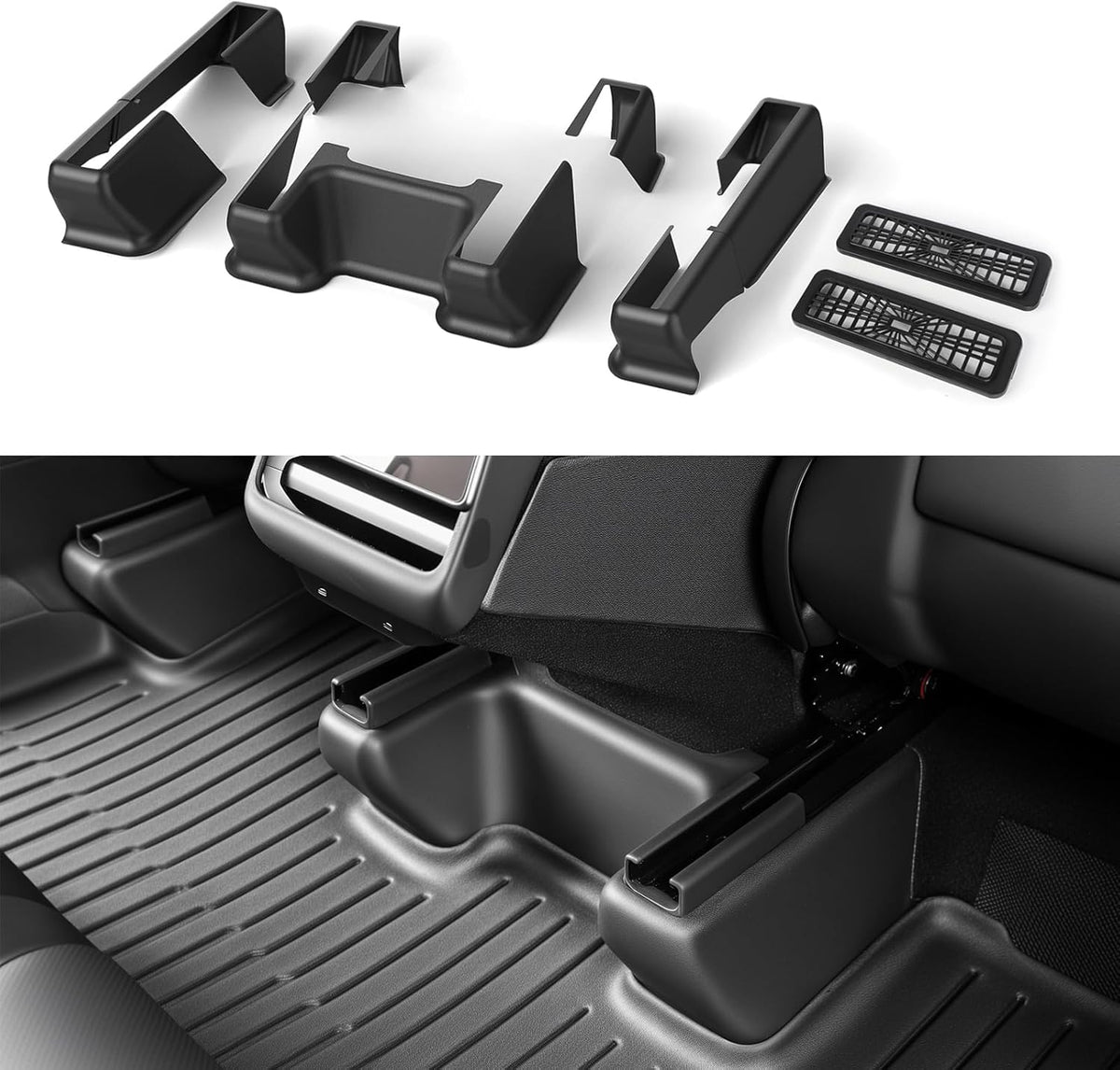 Topfit front view showing packaging and model fit for Tesla Model Y Juniper benefits protection