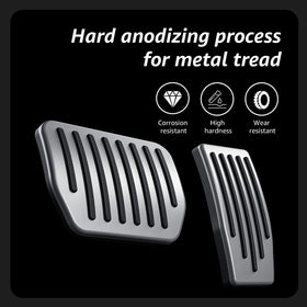 Topfit in-car installed pedals showing secure fit and improved traction