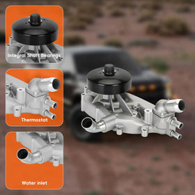 Topfurn AW5104 impeller close-up revealing durable blades for steady coolant flow