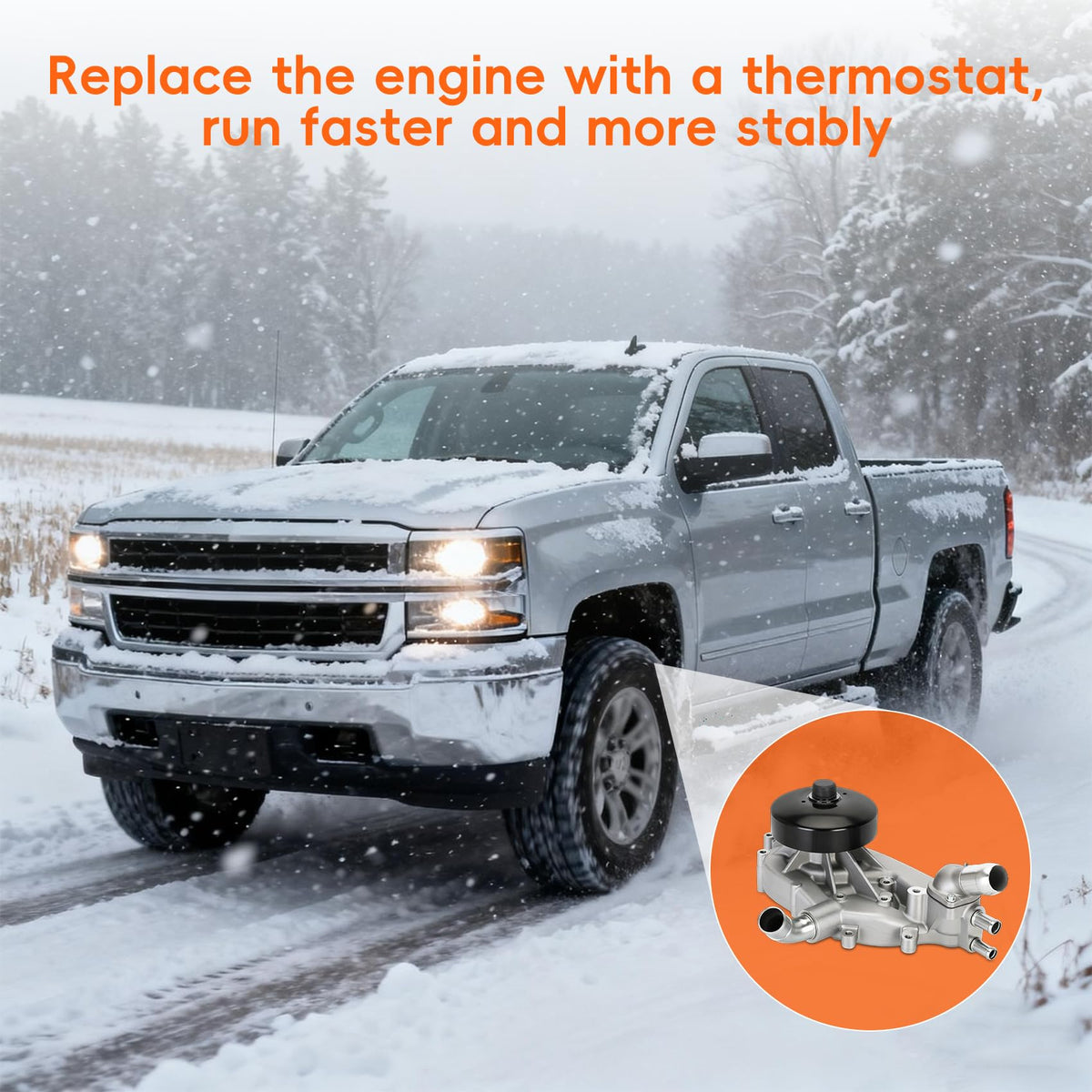 Topfurn AW5104 installed in Silverado on road illustrating restored cooling confidence