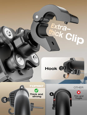 TOPGO lifestyle image rider using phone navigation for safer trips