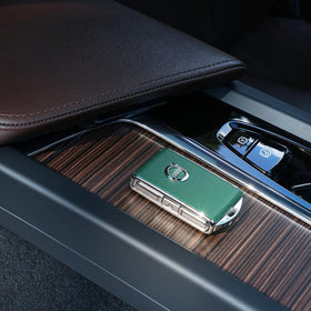 TOUPHY close-up of leather texture and stitching showing durable tactile finish