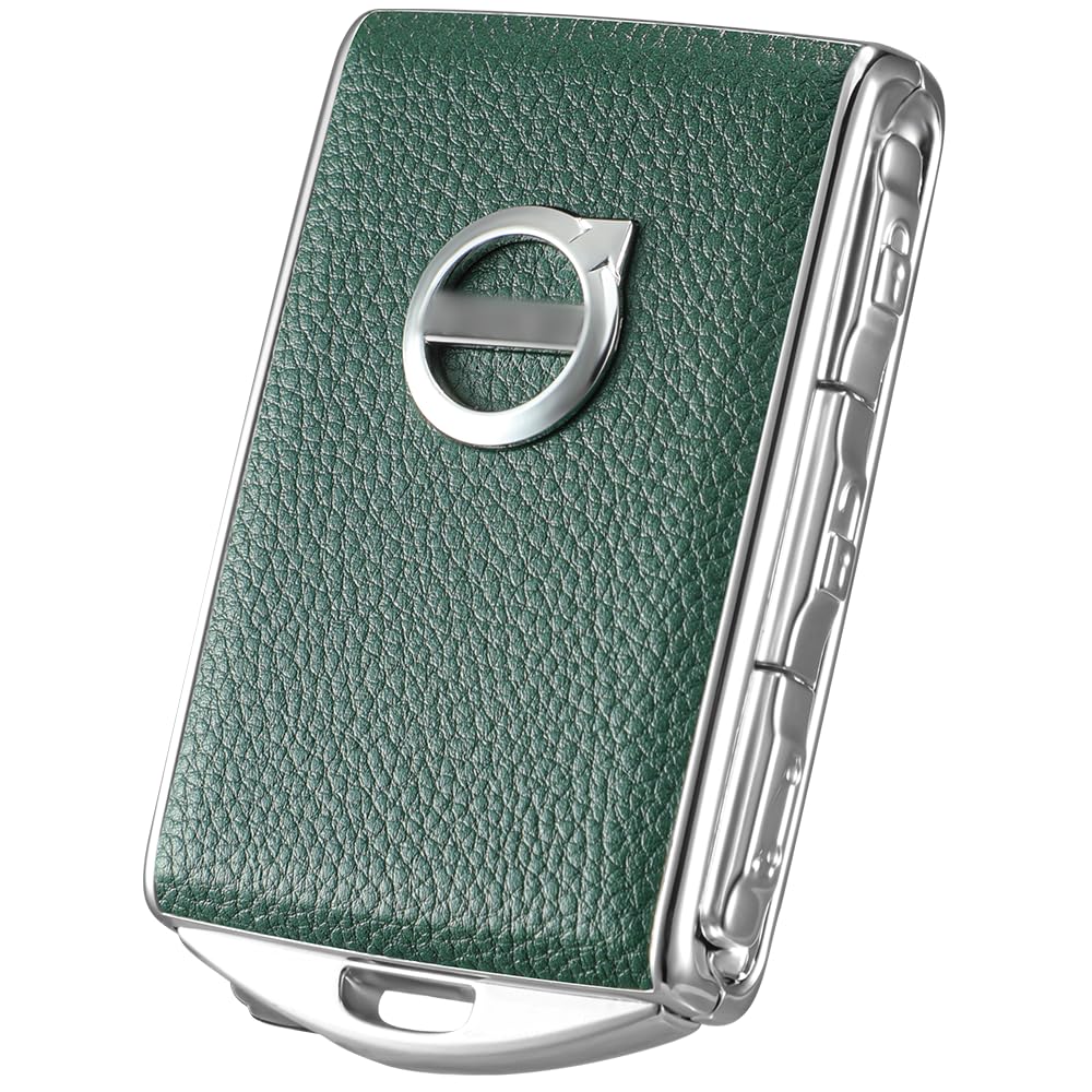 TOUPHY front view of key cover showing sleek zinc frame and leather for premium look
