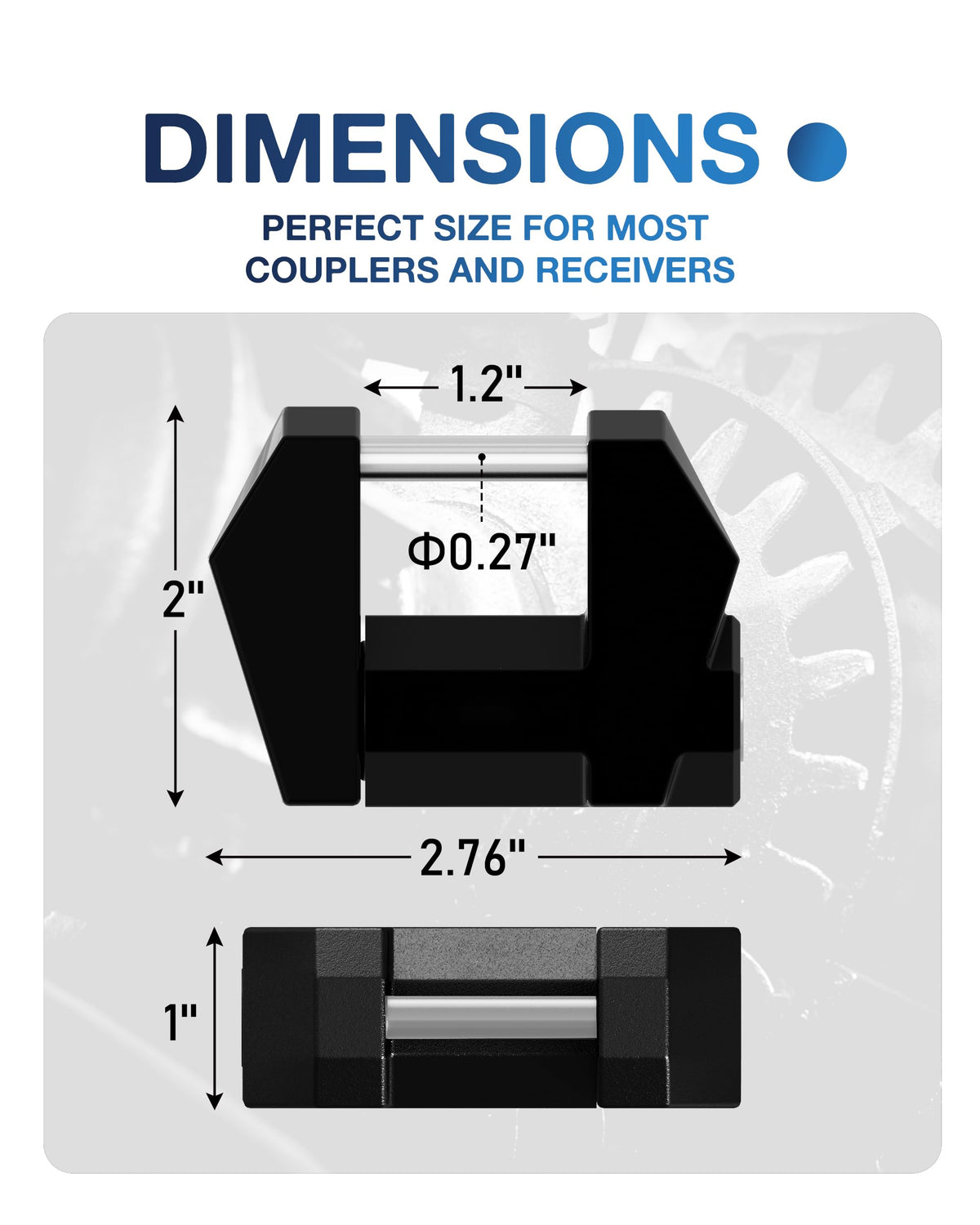 TOPICK close-up of upgraded lock cylinder and rubber cap offering smooth operation and weather protection