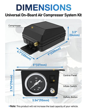 TOPICK in-cab control panel mounted on dash for easy on-road pressure adjustments