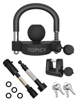 TOPICK kit front view showing locks and package for secure towing