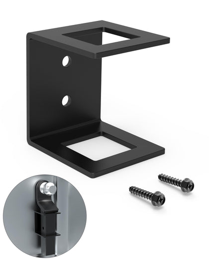 TOPICK front view of hitch bracket showing secure cradle and compact profile benefits