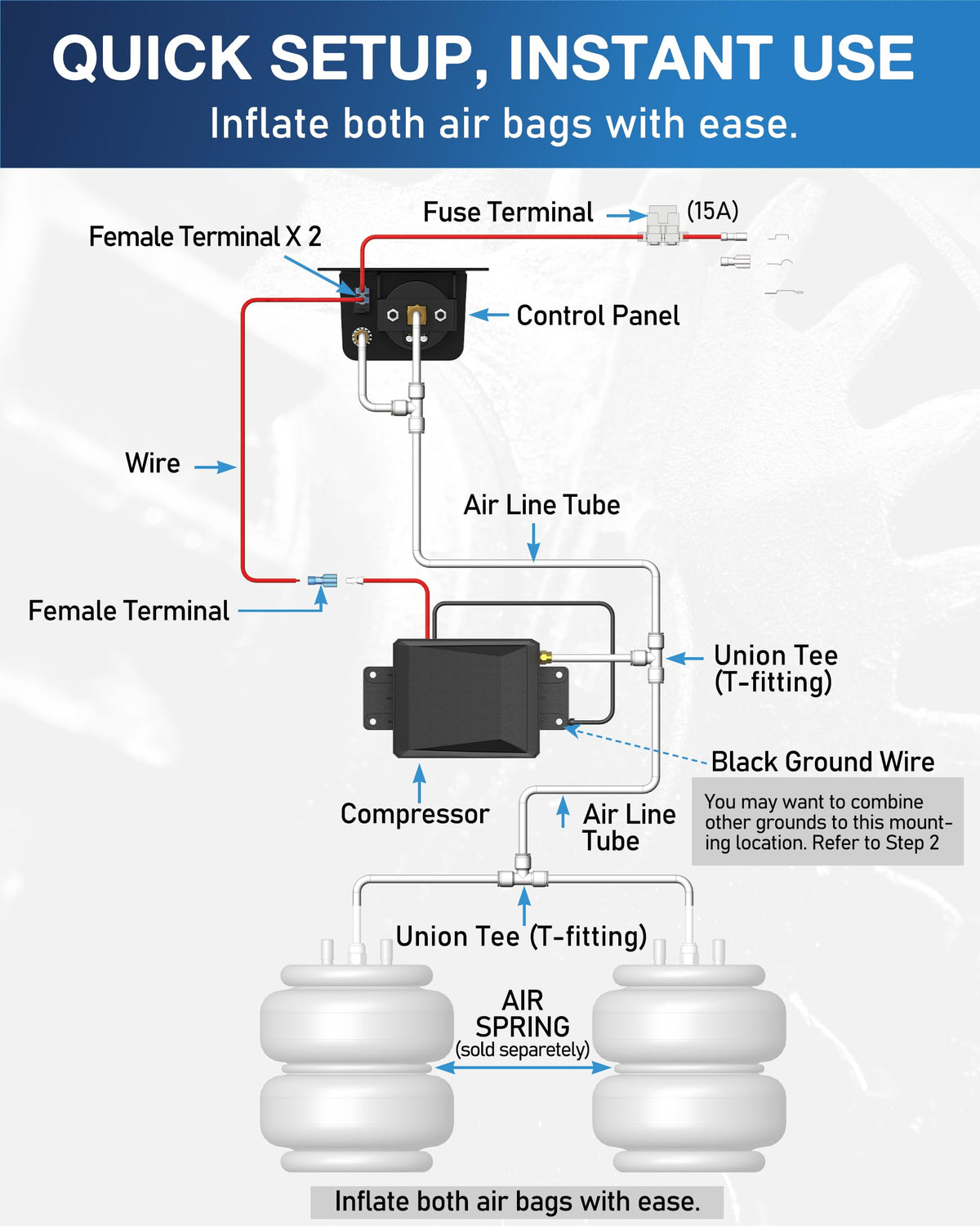 TOPICK full installation hardware laid out for straightforward, complete setup