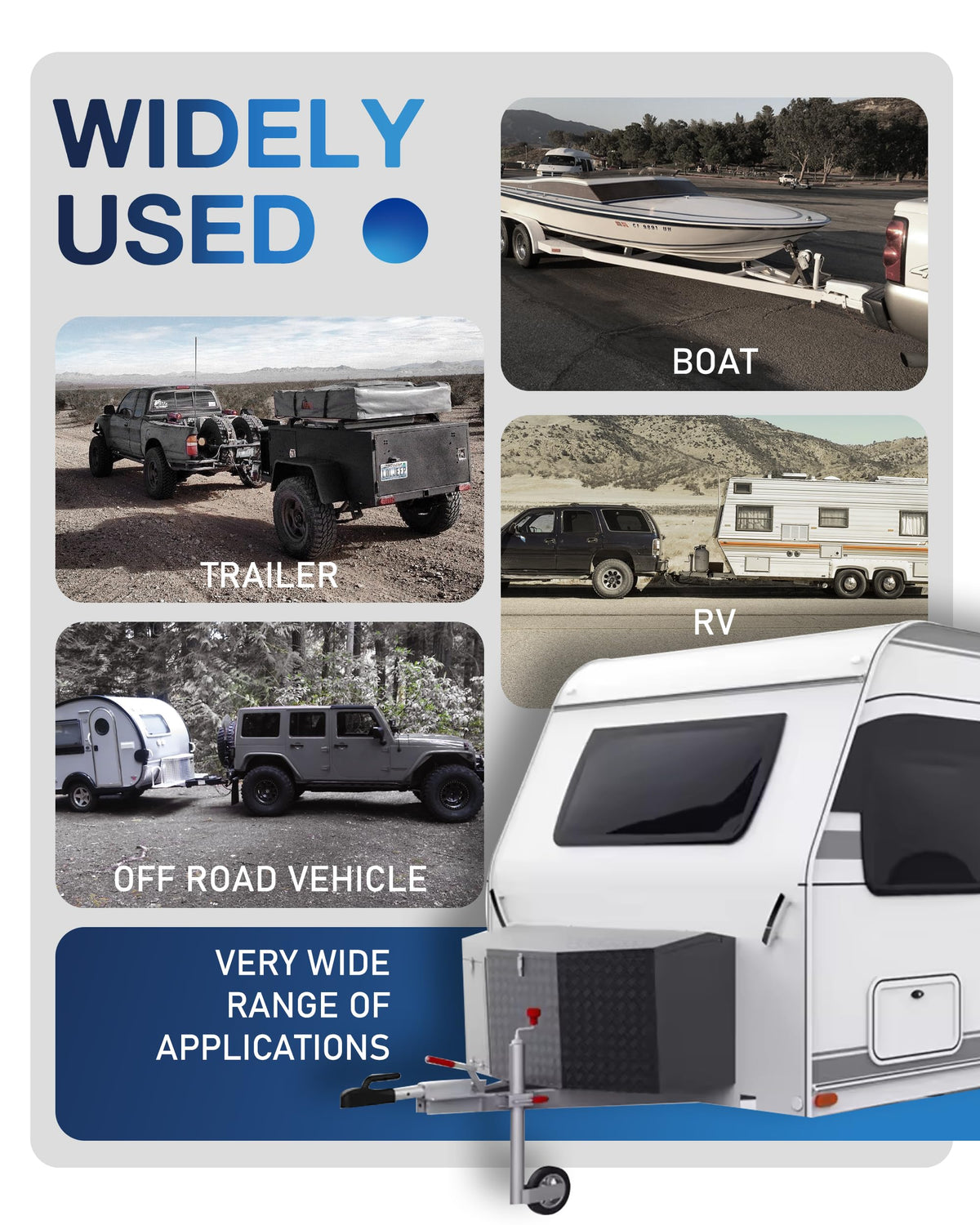 TOPICK on trailer at campground showing peace of mind while parked