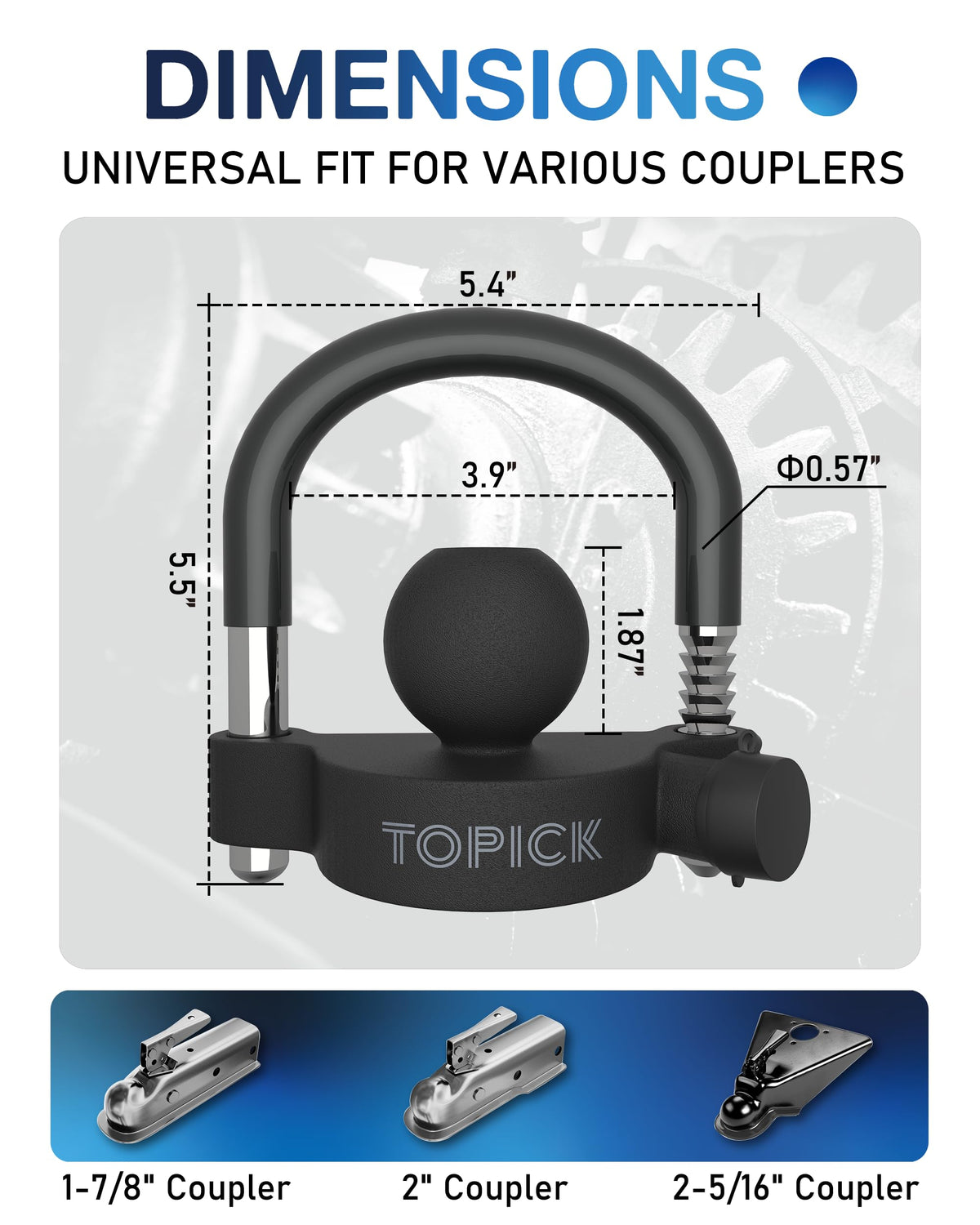 TOPICK PVC-coated U-bolt close-up protecting finish and grip