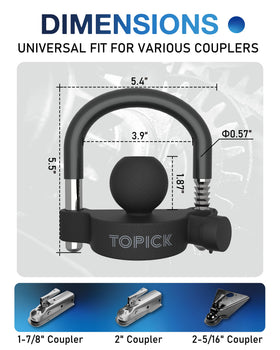 TOPICK PVC-coated U-bolt close-up protecting finish and grip