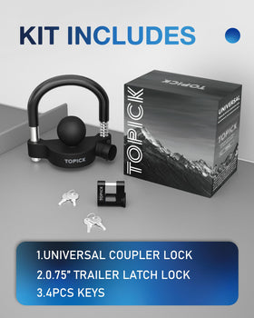 TOPICK size comparison with ruler illustrating compact, portable lock dimensions
