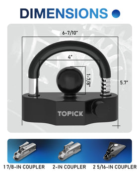 TOPICK close-up of 3/4-inch PVC-coated U-bolt highlighting corrosion protection