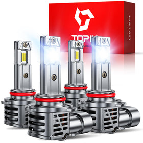 TOPIK front packaging showing bulb pair and benefits of brighter light