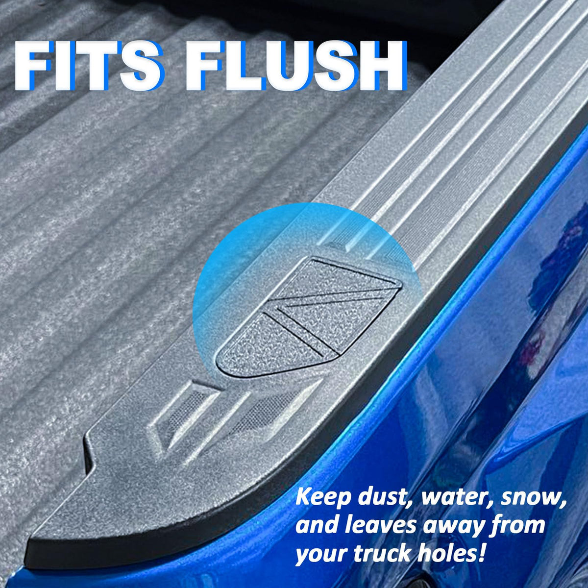 TOPINSTALL installed flush at rail edge, prevents water entry and keeps pocket covered