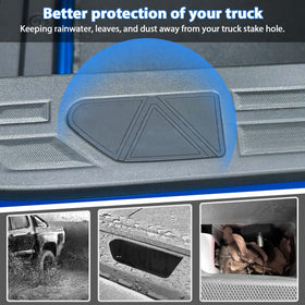 TOPINSTALL on a truck bed in use illustrating finished look and debris protection