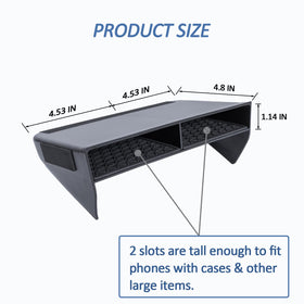 TOPINSTALL side profile showing tray depth for larger items like sunglasses