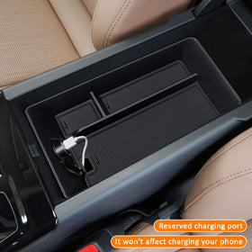 TOPINSTALL tray next to wallet to demonstrate size and extra storage benefit