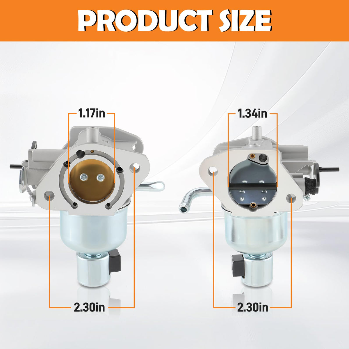 Topkidame carburetor installed on a Kohler engine demonstrating fit and alignment