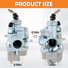 Topkidame carburetor with throttle and choke cable connections for easy installation