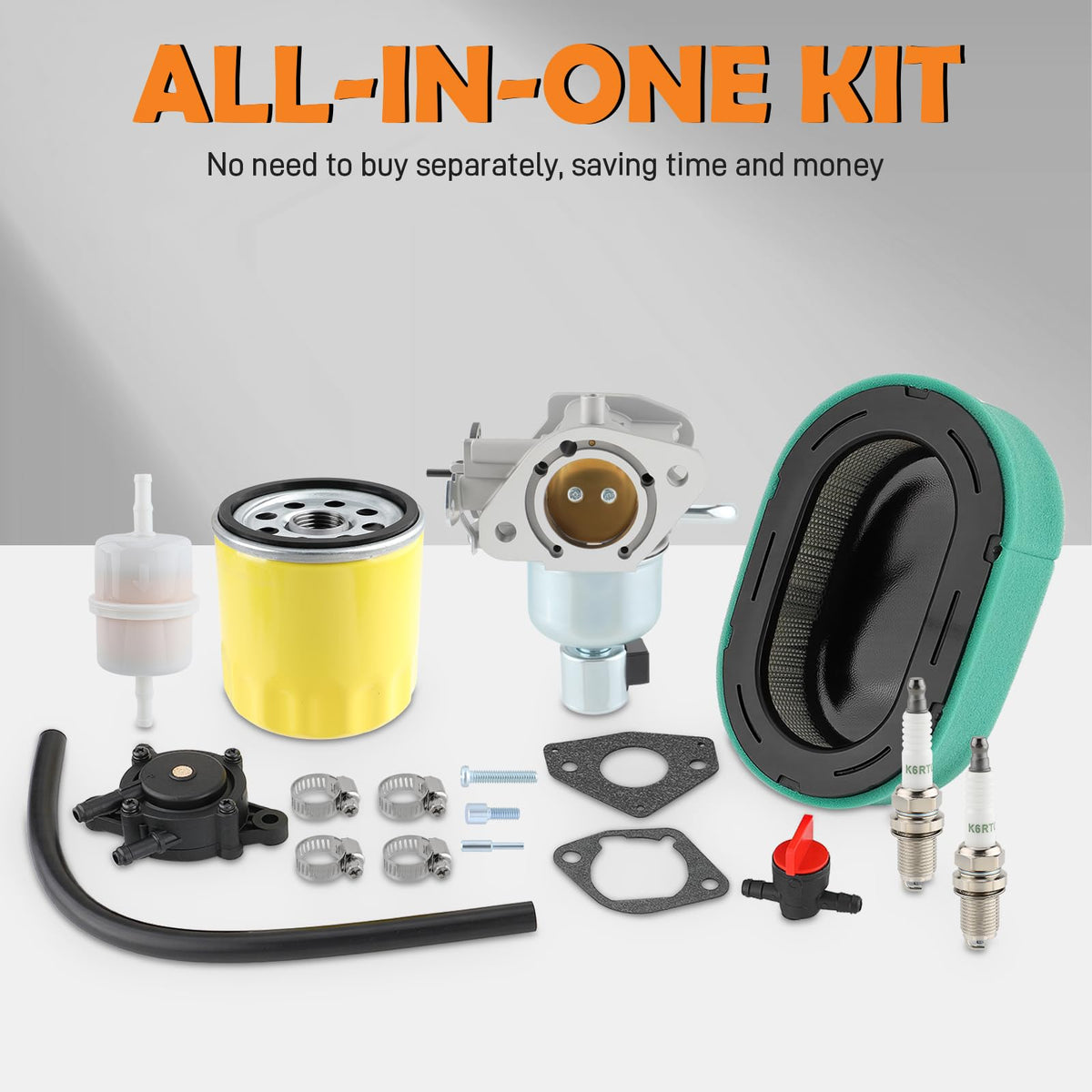 Topkidame full tune-up kit on workbench for organized, one-stop maintenance