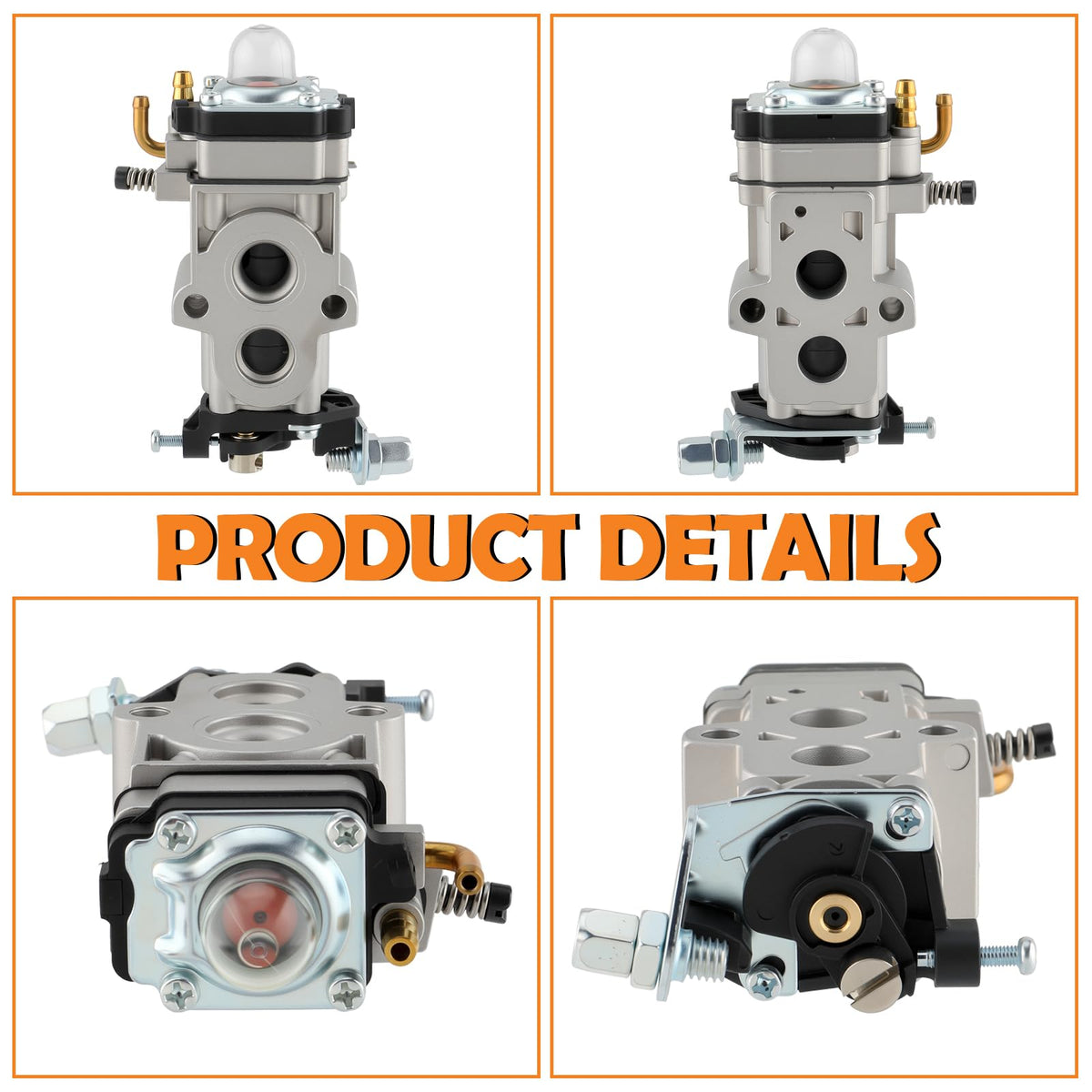 Topkidame spark plug and primer bulbs showing easier starting benefit