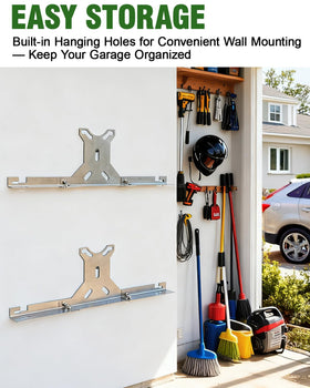 Toplamper garage lifestyle setup showing quick at-home alignment checks