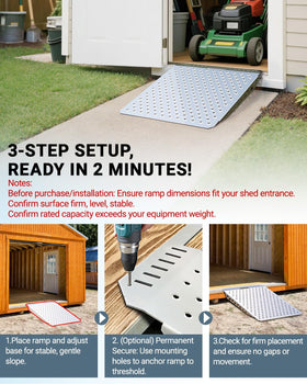 Toplamper lifestyle scene in a backyard garage illustrating easy equipment access