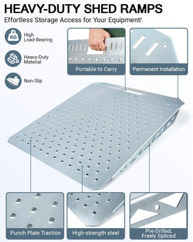 Toplamper close-up of punch-plate traction surface providing slip-resistant grip
