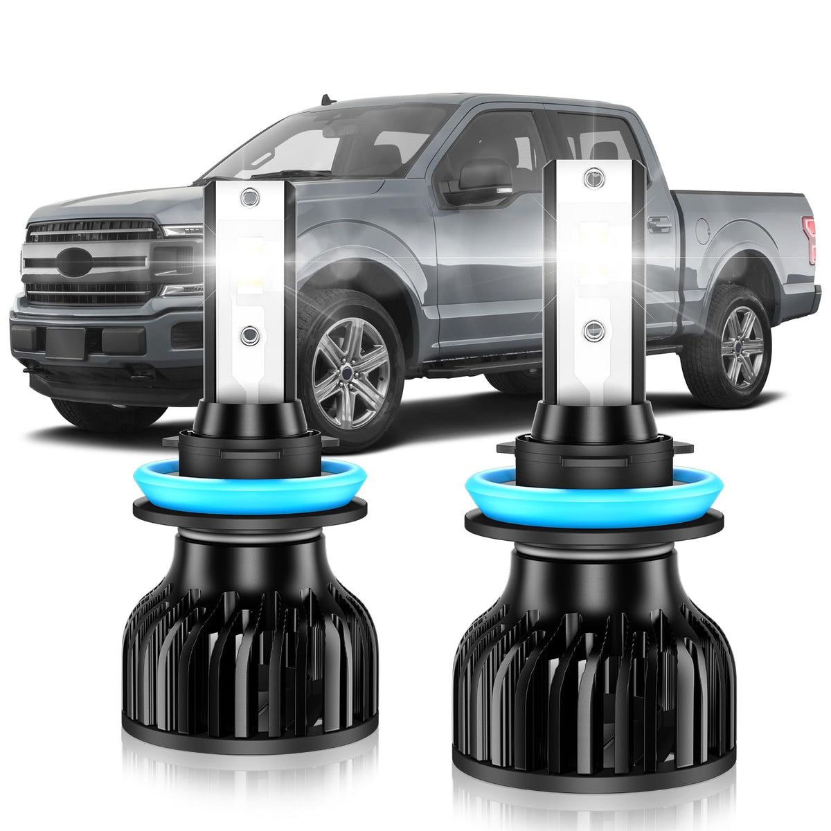 TOPLYGS front packaging showing bulbs and Ford F150 compatibility for easy selection
