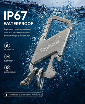 TopMade keychain charging port and included screwdriver showing easy maintenance