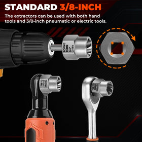 topme laser-etched size markings on sockets visible under grease, easy identification benefit