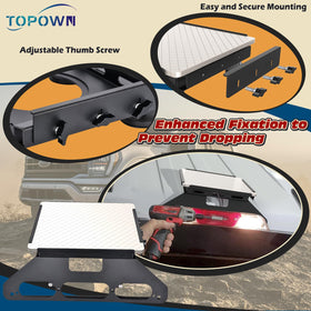 TOPOWN bracket during install using third-brake-light opening for no-drill fit