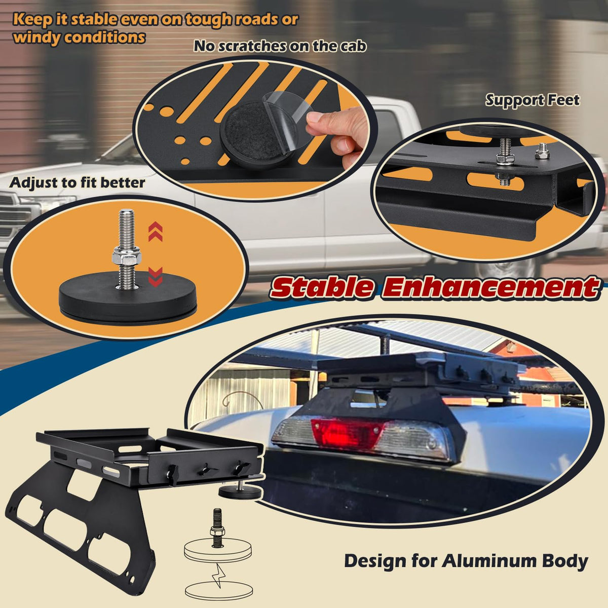 TOPOWN magnetic foot detail adding extra hold against wind and vibration
