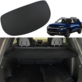 Topraco front packaging for Trailblazer cargo cover showing brand and new-condition benefit