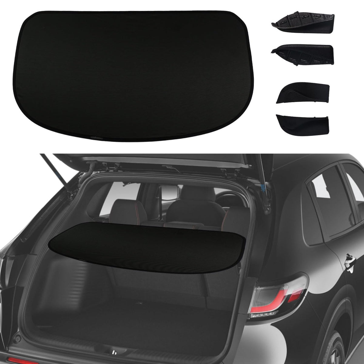 Topraco front view of cargo cover showing perfect Honda HR-V fit and clean factory look