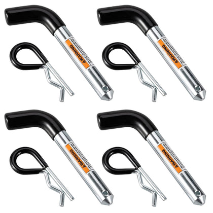 TOPSHINE front view of four hitch pins pack showing contents and convenience