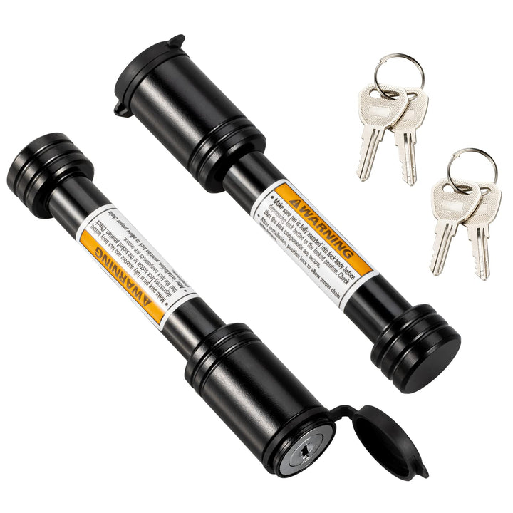 TOPSHINE front view of hitch pin lock showing secure fit and durable finish
