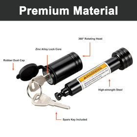 TOPSHINE rubber keyhole cap detail protecting lock from water and dust