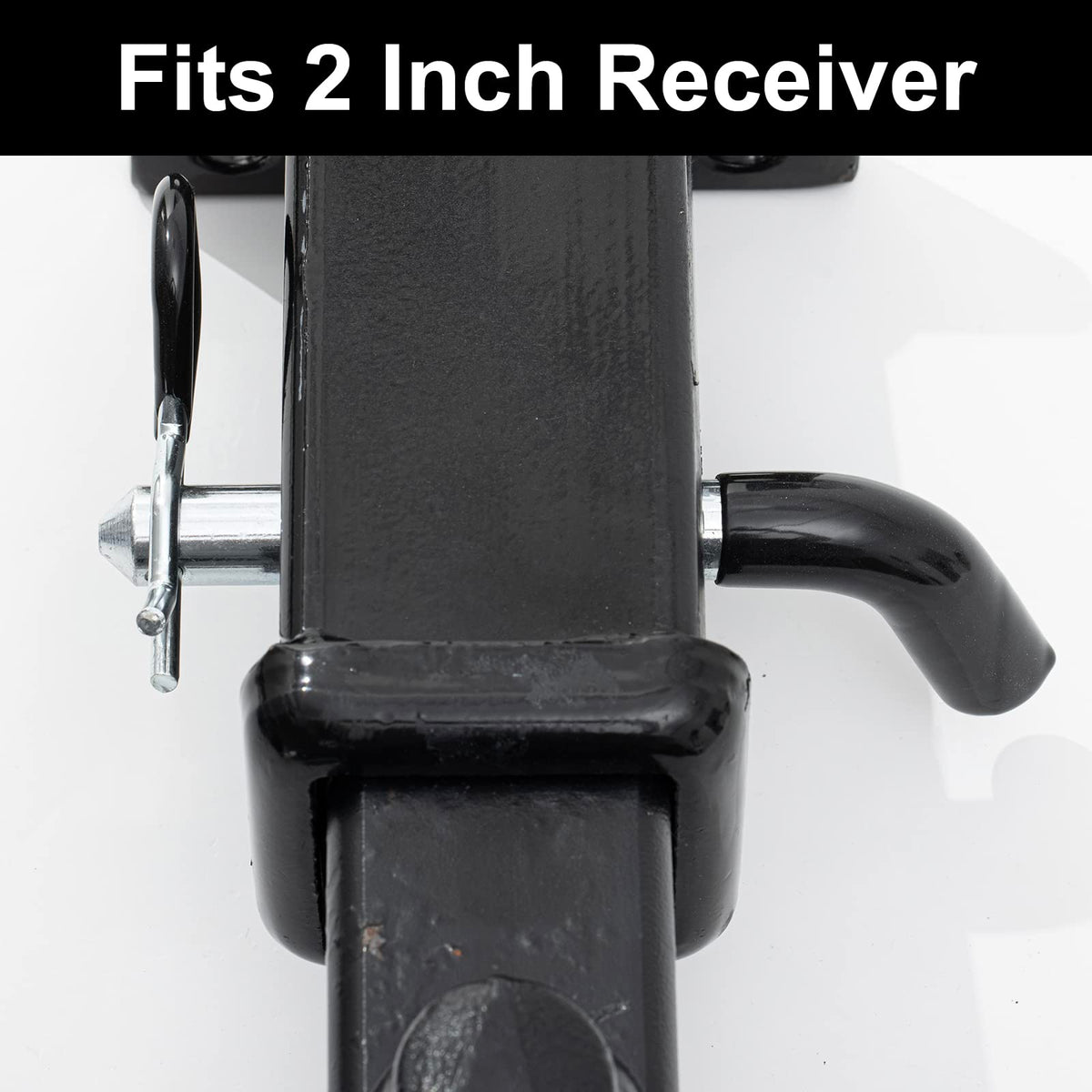 TOPSHINE hitch pin beside ruler illustrating 3-1/2-inch usable length