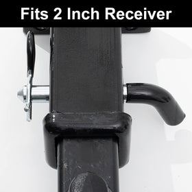 TOPSHINE hitch pin beside ruler illustrating 3-1/2-inch usable length