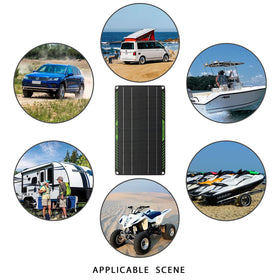 Topsolar placed on boat dock powering a marine battery during storage