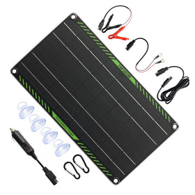Topsolar front panel showing solar cells and junction box for reliable charging
