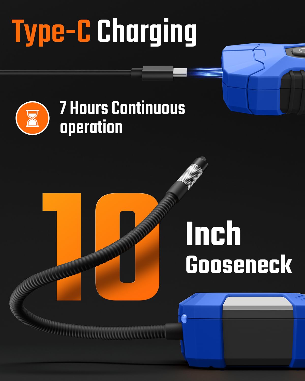TOPTES RT-108 charging with USB-C cable and included storage case for field readiness