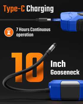 TOPTES RT-108 charging with USB-C cable and included storage case for field readiness