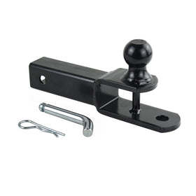 TOPTOW front view of 3-in-1 adapter showing receiver fit and included pin kit, improves readiness